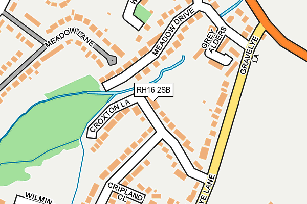 RH16 2SB map - OS OpenMap – Local (Ordnance Survey)