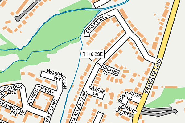 RH16 2SE map - OS OpenMap – Local (Ordnance Survey)