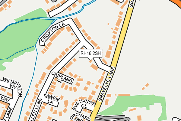 RH16 2SH map - OS OpenMap – Local (Ordnance Survey)