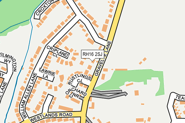 RH16 2SJ map - OS OpenMap – Local (Ordnance Survey)