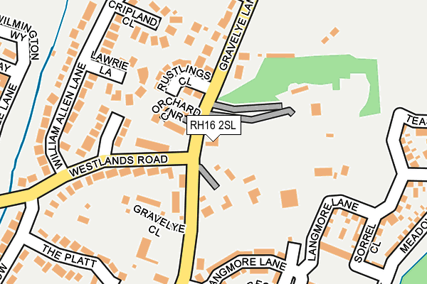 RH16 2SL map - OS OpenMap – Local (Ordnance Survey)