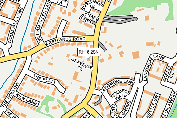 RH16 2SN map - OS OpenMap – Local (Ordnance Survey)