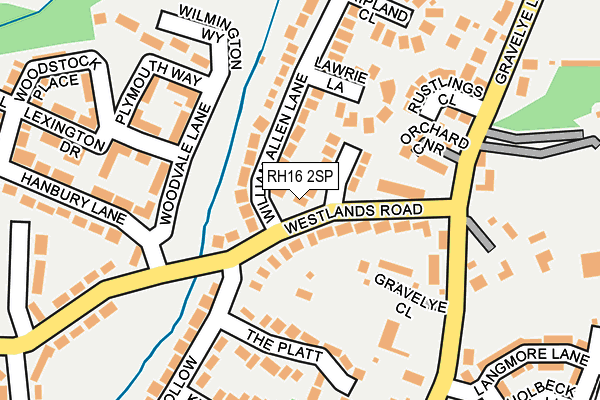 RH16 2SP map - OS OpenMap – Local (Ordnance Survey)