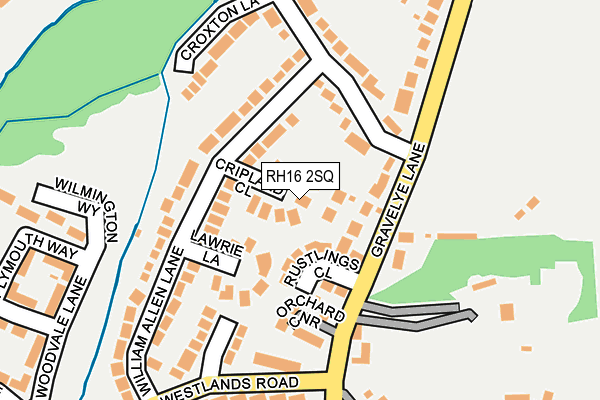 RH16 2SQ map - OS OpenMap – Local (Ordnance Survey)