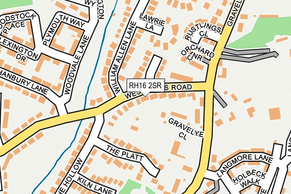 RH16 2SR map - OS OpenMap – Local (Ordnance Survey)