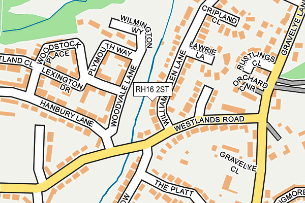 RH16 2ST map - OS OpenMap – Local (Ordnance Survey)