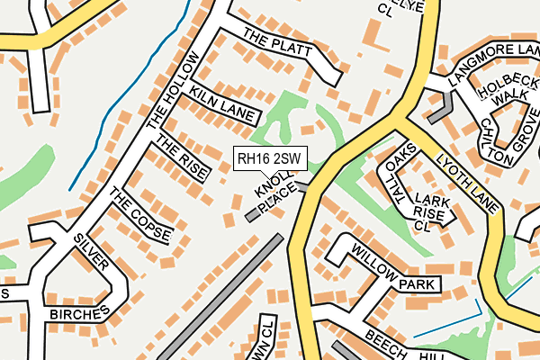 RH16 2SW map - OS OpenMap – Local (Ordnance Survey)