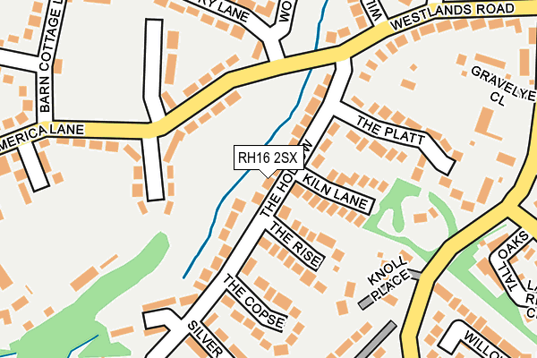 RH16 2SX map - OS OpenMap – Local (Ordnance Survey)