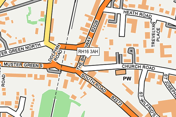 RH16 3AH map - OS OpenMap – Local (Ordnance Survey)