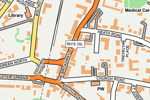 RH16 3AL map - OS OpenMap – Local (Ordnance Survey)