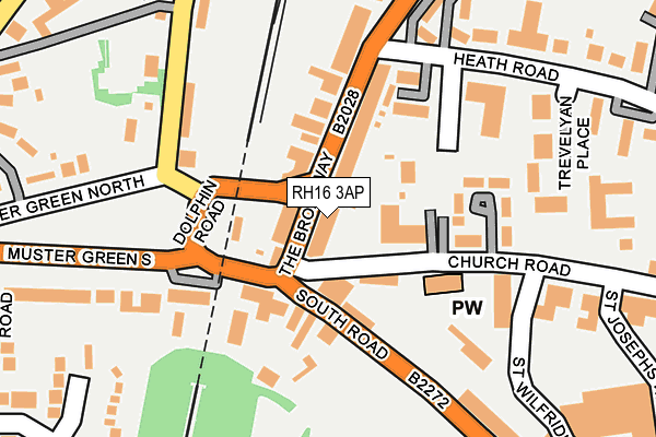 RH16 3AP map - OS OpenMap – Local (Ordnance Survey)