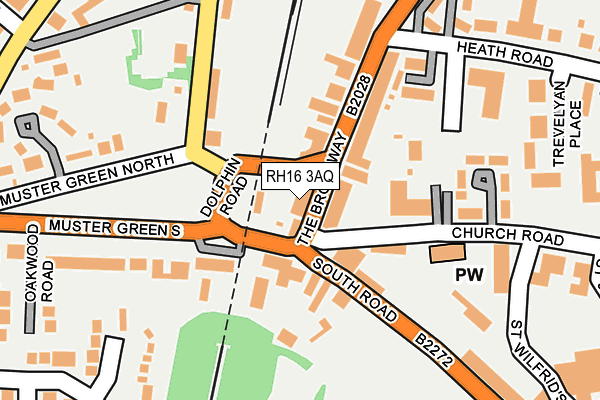 RH16 3AQ map - OS OpenMap – Local (Ordnance Survey)