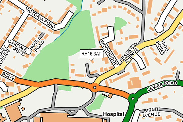 RH16 3AT map - OS OpenMap – Local (Ordnance Survey)