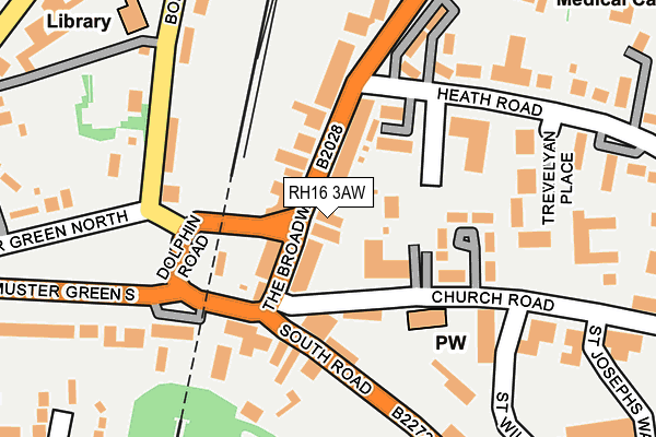 RH16 3AW map - OS OpenMap – Local (Ordnance Survey)