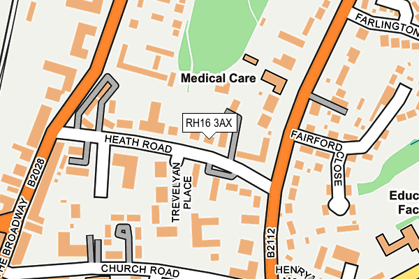 RH16 3AX map - OS OpenMap – Local (Ordnance Survey)