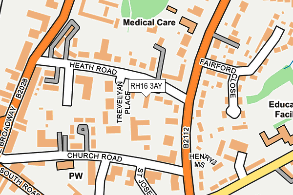 RH16 3AY map - OS OpenMap – Local (Ordnance Survey)