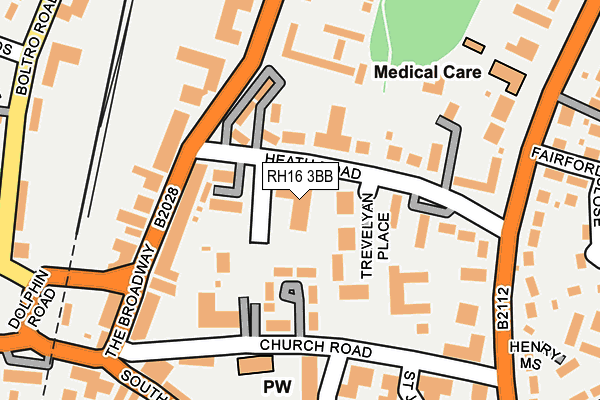 RH16 3BB map - OS OpenMap – Local (Ordnance Survey)