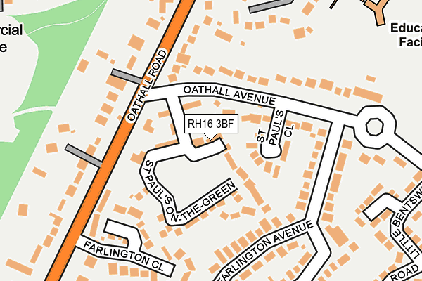 RH16 3BF map - OS OpenMap – Local (Ordnance Survey)