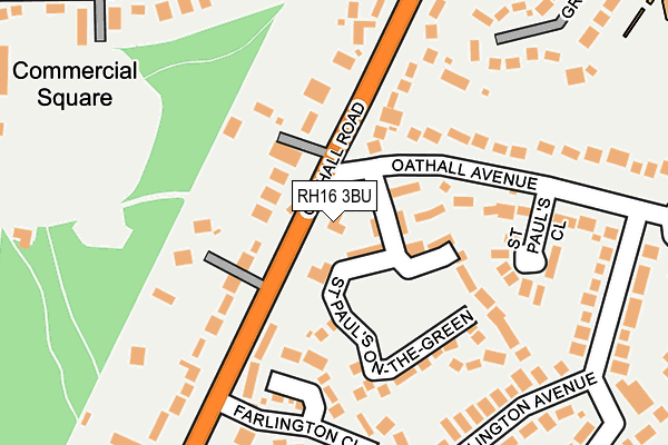 RH16 3BU map - OS OpenMap – Local (Ordnance Survey)