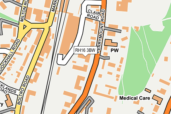 RH16 3BW map - OS OpenMap – Local (Ordnance Survey)