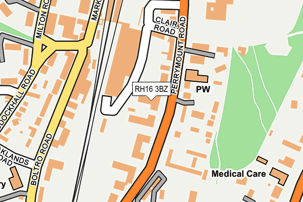 RH16 3BZ map - OS OpenMap – Local (Ordnance Survey)