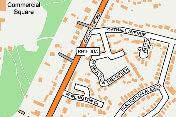 RH16 3DA map - OS OpenMap – Local (Ordnance Survey)