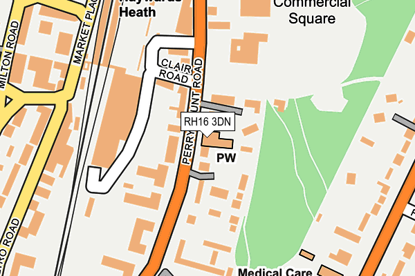 RH16 3DN map - OS OpenMap – Local (Ordnance Survey)