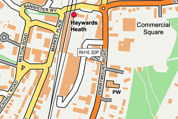 RH16 3DP map - OS OpenMap – Local (Ordnance Survey)