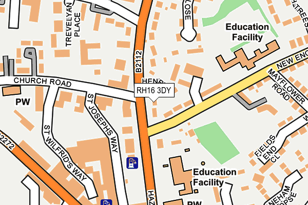 RH16 3DY map - OS OpenMap – Local (Ordnance Survey)