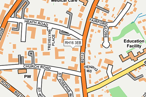 RH16 3EB map - OS OpenMap – Local (Ordnance Survey)