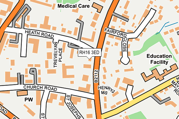 RH16 3ED map - OS OpenMap – Local (Ordnance Survey)