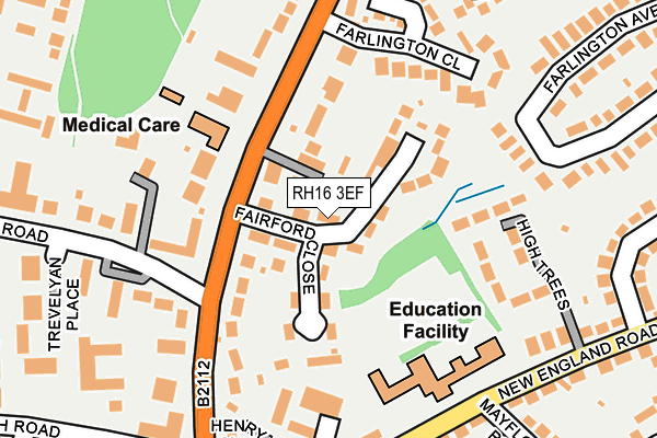 RH16 3EF map - OS OpenMap – Local (Ordnance Survey)