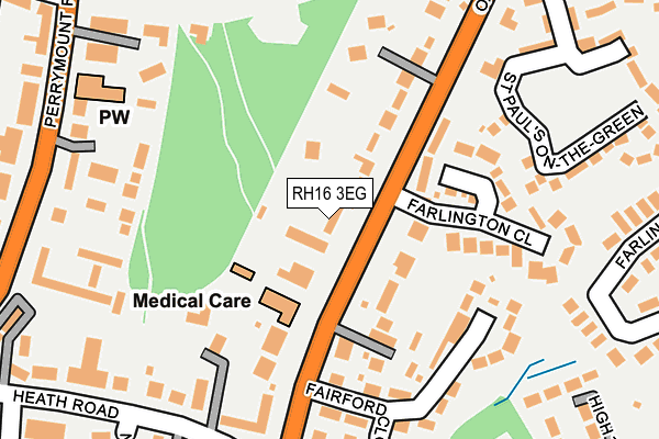 RH16 3EG map - OS OpenMap – Local (Ordnance Survey)