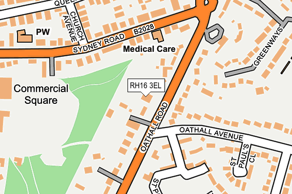 RH16 3EL map - OS OpenMap – Local (Ordnance Survey)