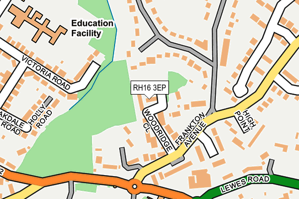 RH16 3EP map - OS OpenMap – Local (Ordnance Survey)