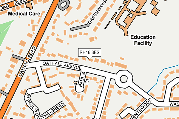 RH16 3ES map - OS OpenMap – Local (Ordnance Survey)