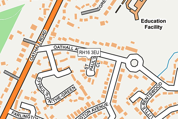 RH16 3EU map - OS OpenMap – Local (Ordnance Survey)