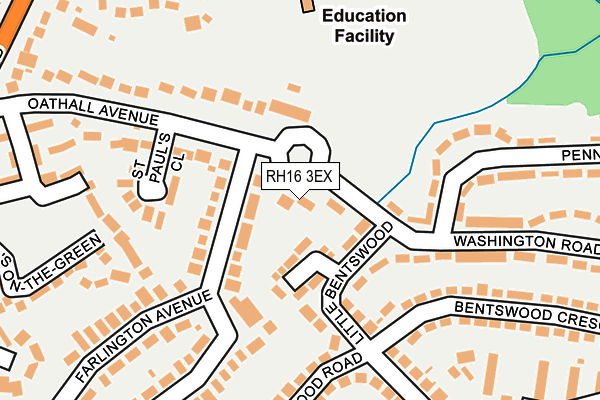 RH16 3EX map - OS OpenMap – Local (Ordnance Survey)