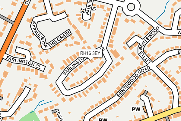 RH16 3EY map - OS OpenMap – Local (Ordnance Survey)