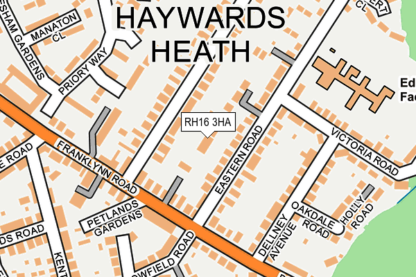 RH16 3HA map - OS OpenMap – Local (Ordnance Survey)