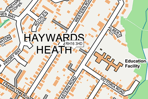 RH16 3HD map - OS OpenMap – Local (Ordnance Survey)