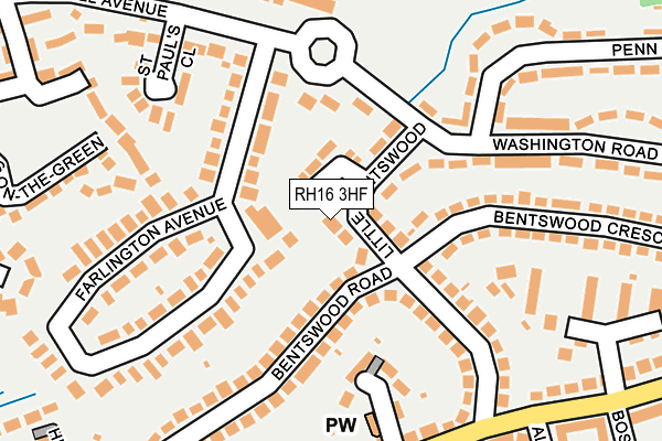 RH16 3HF map - OS OpenMap – Local (Ordnance Survey)