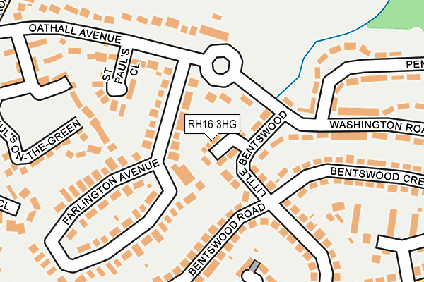 RH16 3HG map - OS OpenMap – Local (Ordnance Survey)