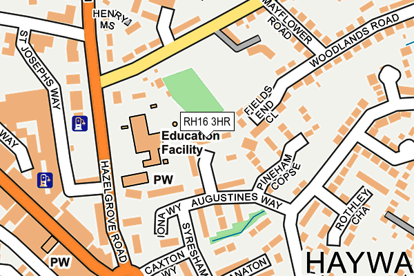 RH16 3HR map - OS OpenMap – Local (Ordnance Survey)