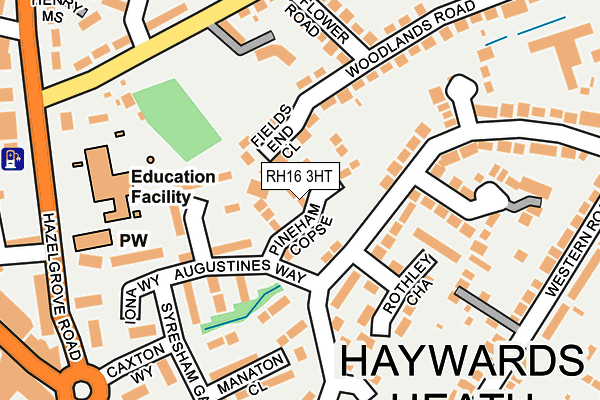 RH16 3HT map - OS OpenMap – Local (Ordnance Survey)