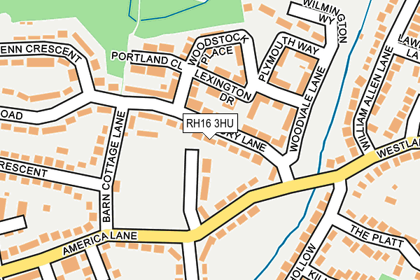 RH16 3HU map - OS OpenMap – Local (Ordnance Survey)