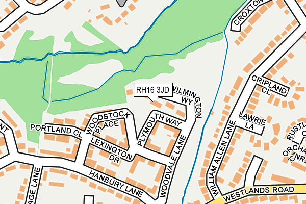 RH16 3JD map - OS OpenMap – Local (Ordnance Survey)