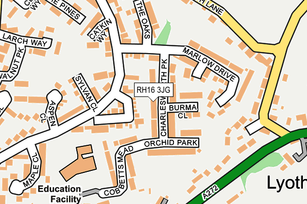 RH16 3JG map - OS OpenMap – Local (Ordnance Survey)