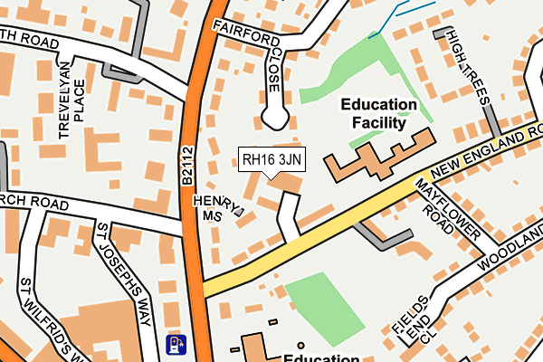 RH16 3JN map - OS OpenMap – Local (Ordnance Survey)