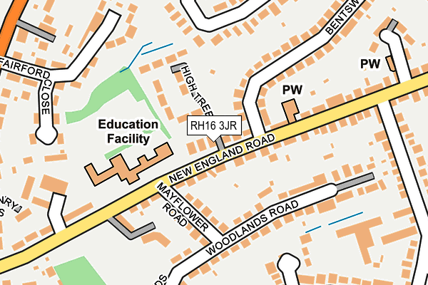 RH16 3JR map - OS OpenMap – Local (Ordnance Survey)